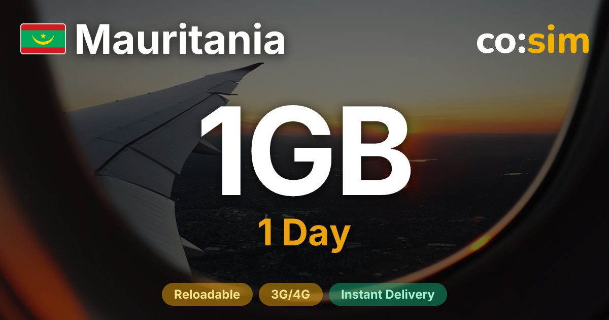 Mauritania eSIM — 1GB+∞