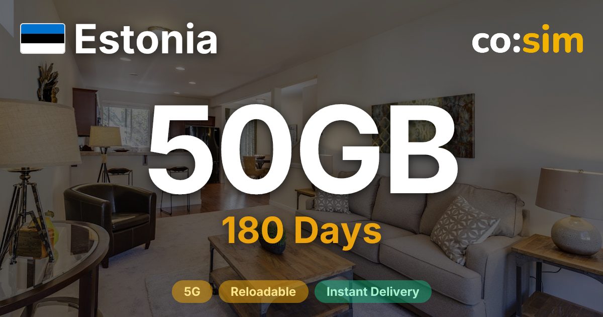 Estonia eSIM — 50GB