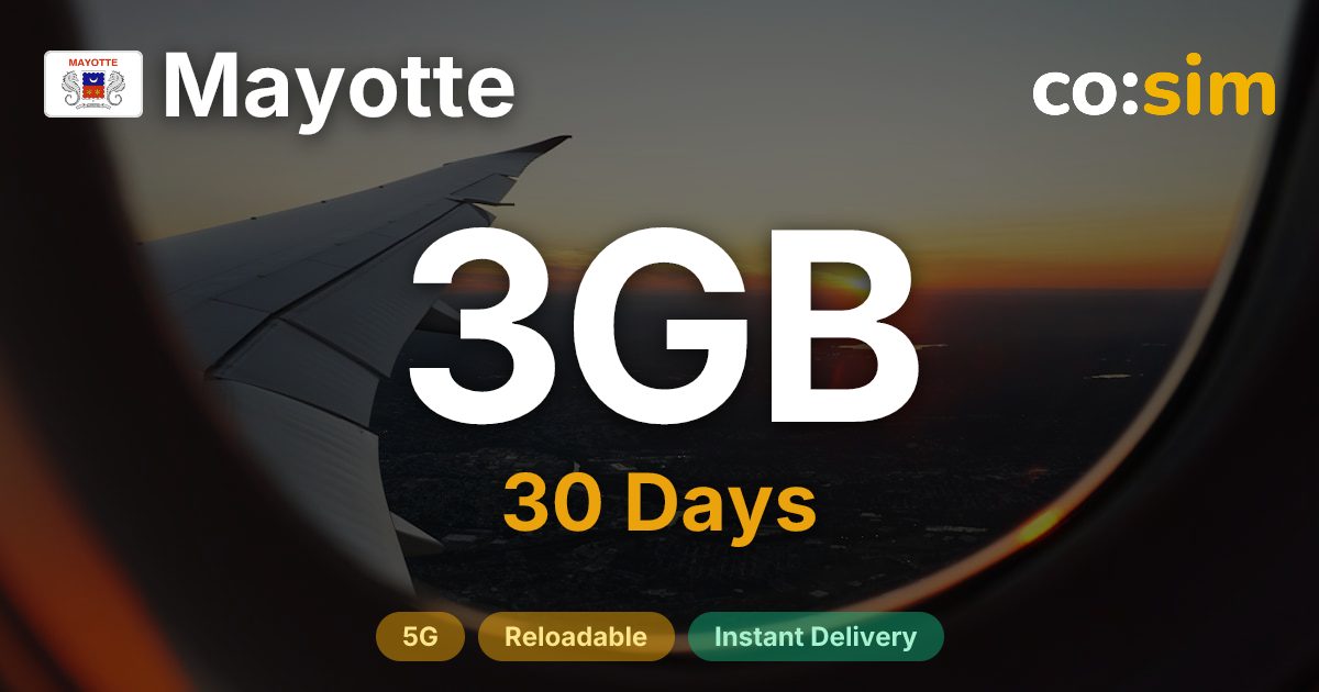 Mayotte eSIM — 3GB