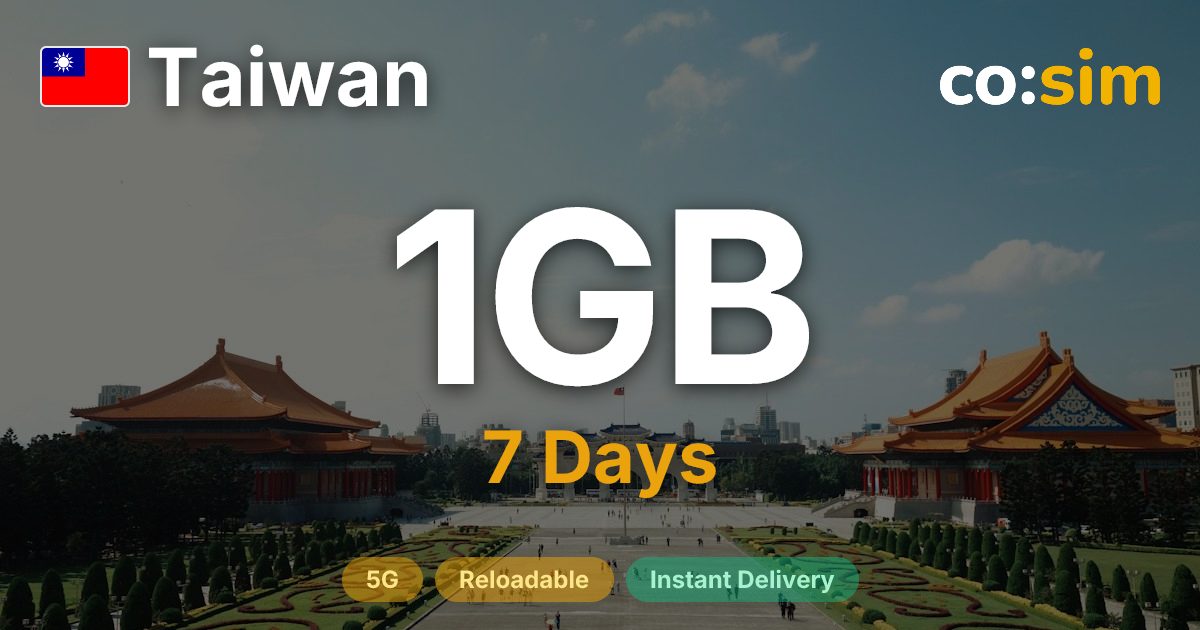 Taiwan eSIM — 1GB