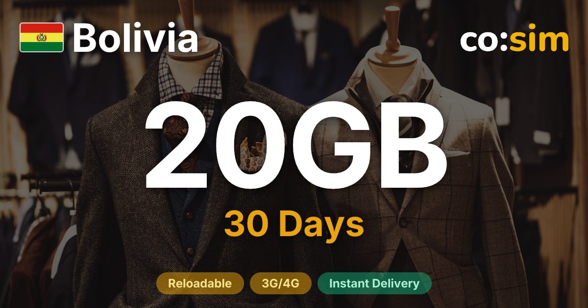 Bolivia eSIM — 20GB