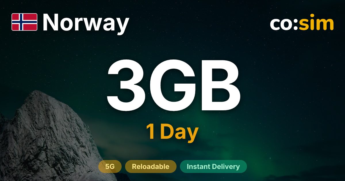 노르웨이 eSIM — 3GB+∞