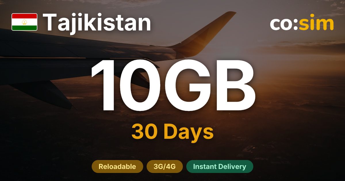 Tajikistan eSIM — 10GB