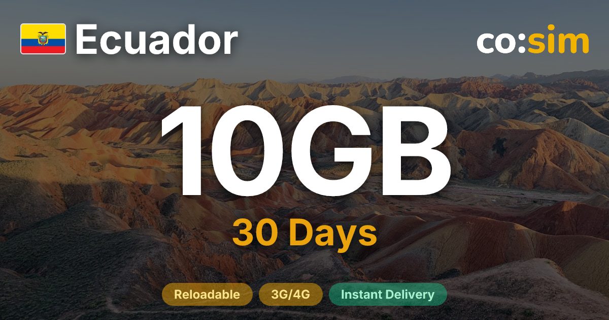 Ecuador eSIM — 10GB