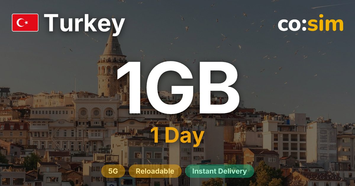 Türkei eSIM — 1GB+∞