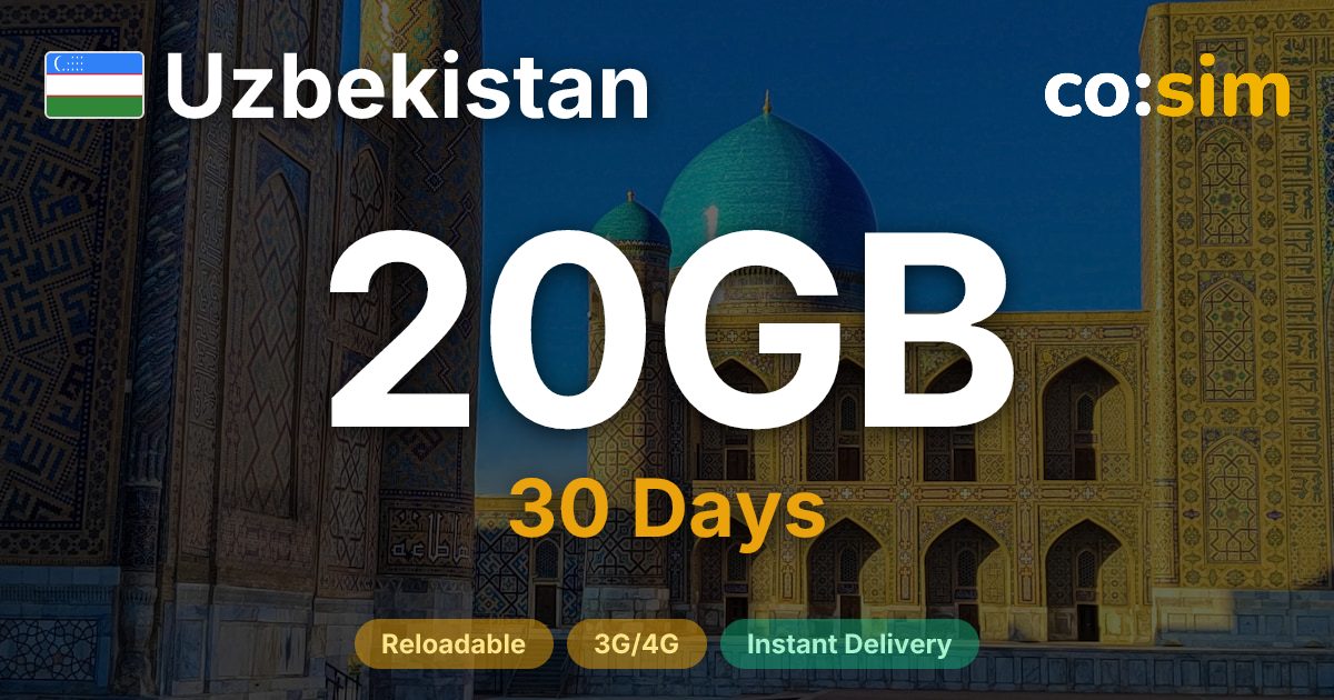 Uzbekistan eSIM — 20GB