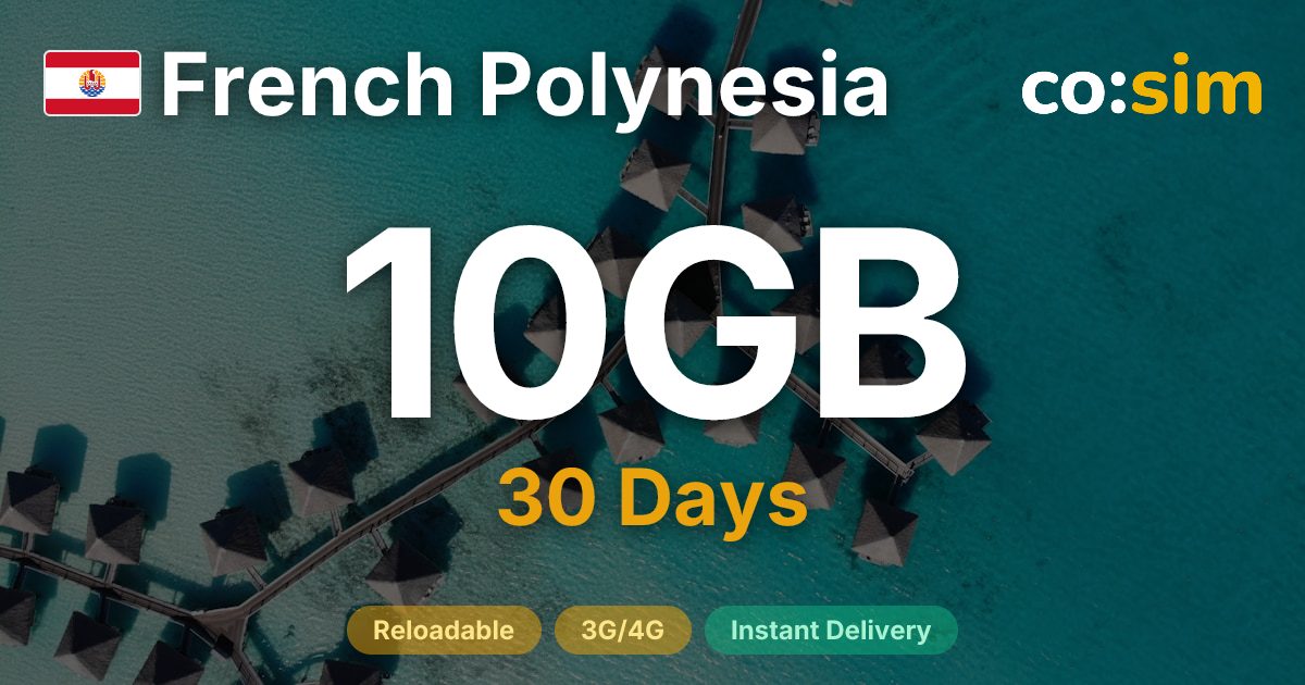 French Polynesia eSIM — 10GB