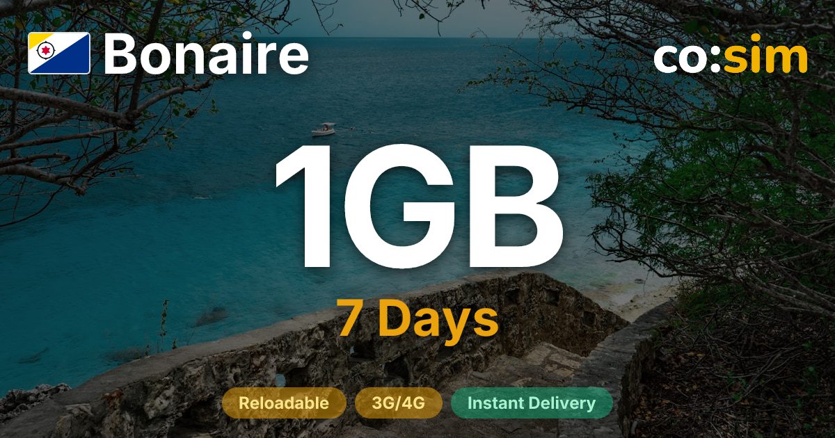 Caribbean Netherlands eSIM — 1GB