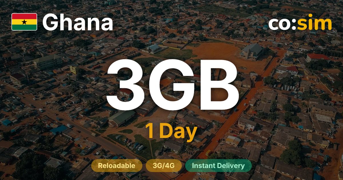 Ghana eSIM — 3GB+∞