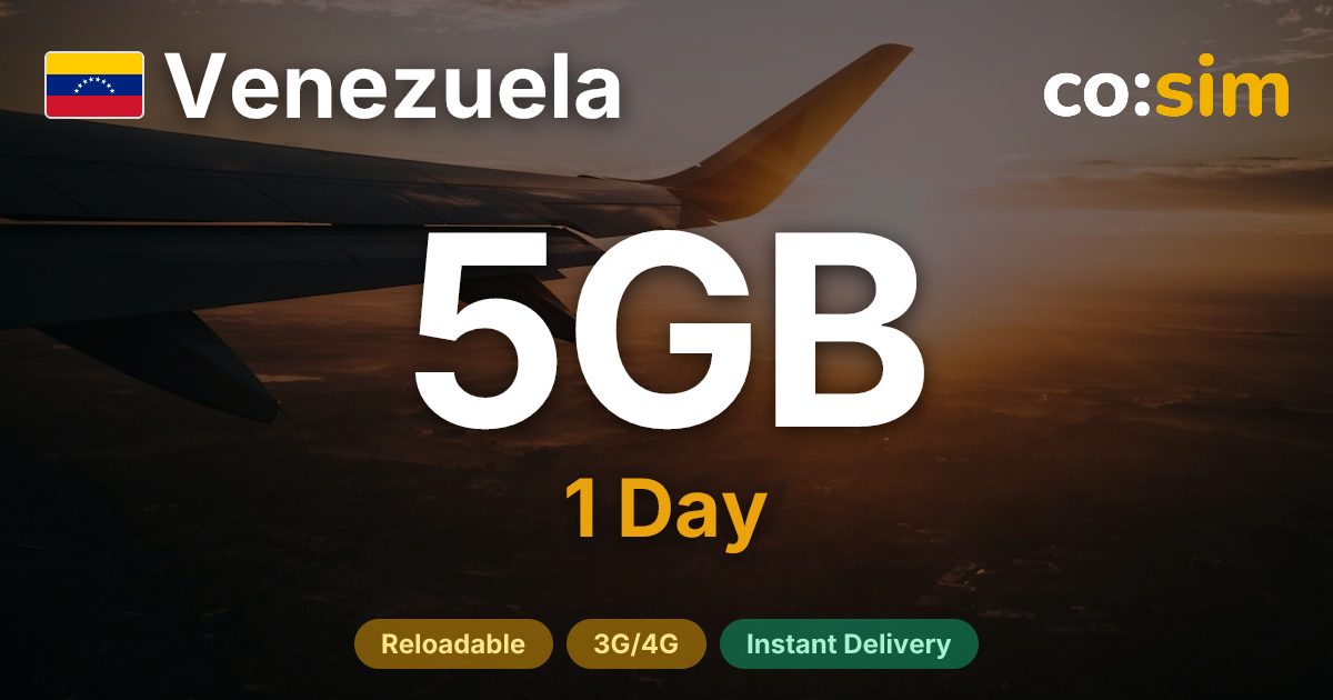 베네수엘라 eSIM — 5GB+∞