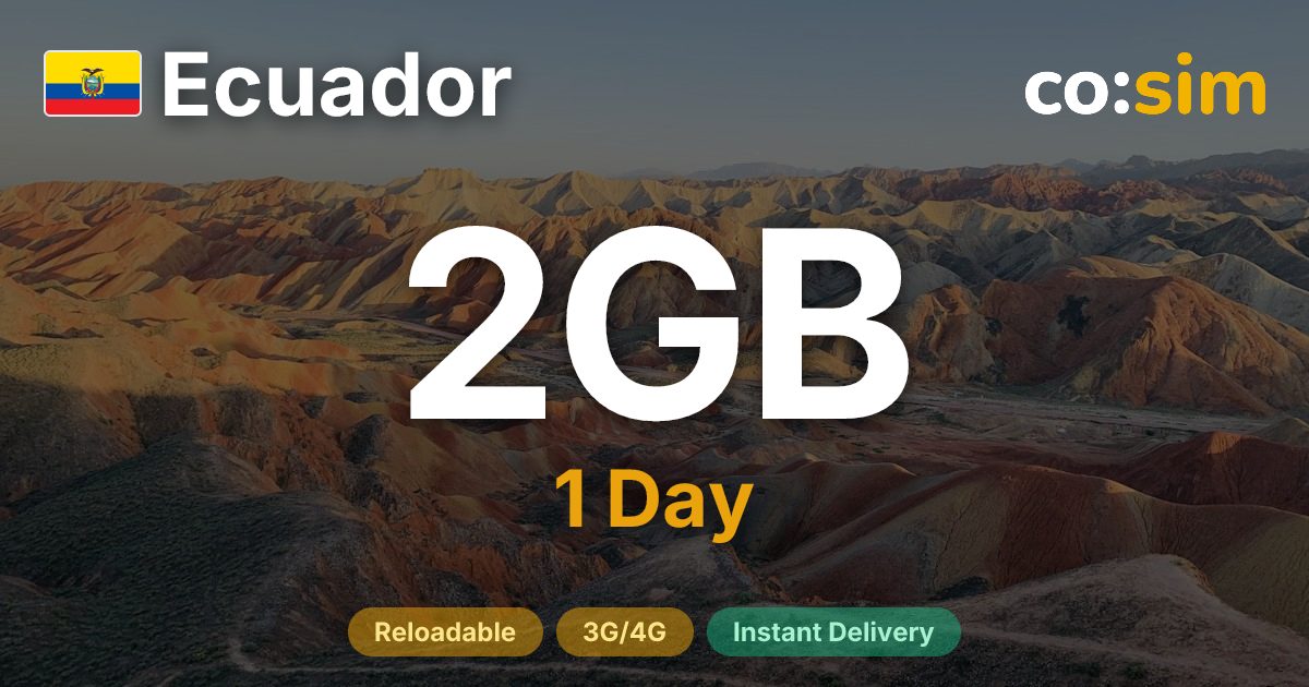 Ecuador eSIM — 2GB+∞