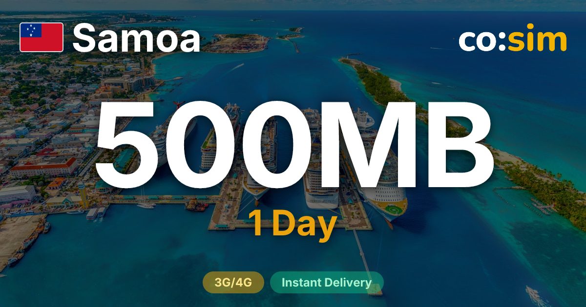 Samoa eSIM — 500MB+∞