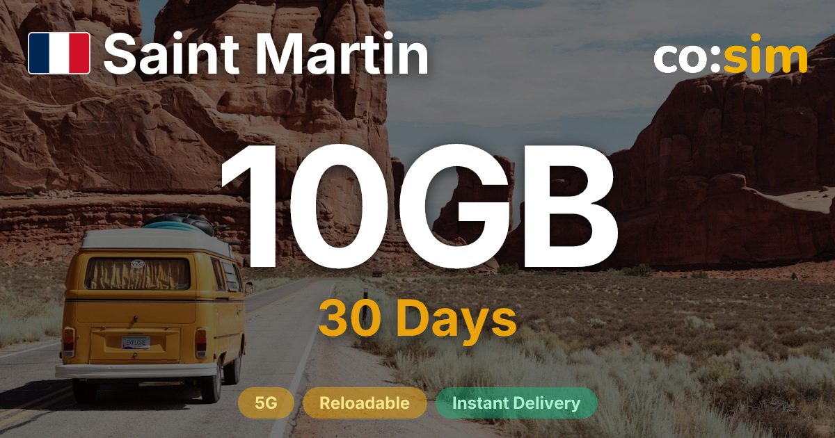 Saint Martin eSIM — 10GB