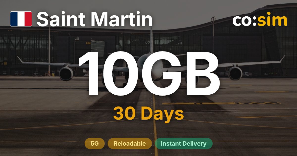 Saint Martin eSIM — 10GB