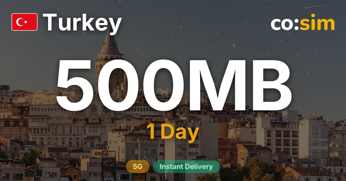 Turkey eSIM — 500MB+∞