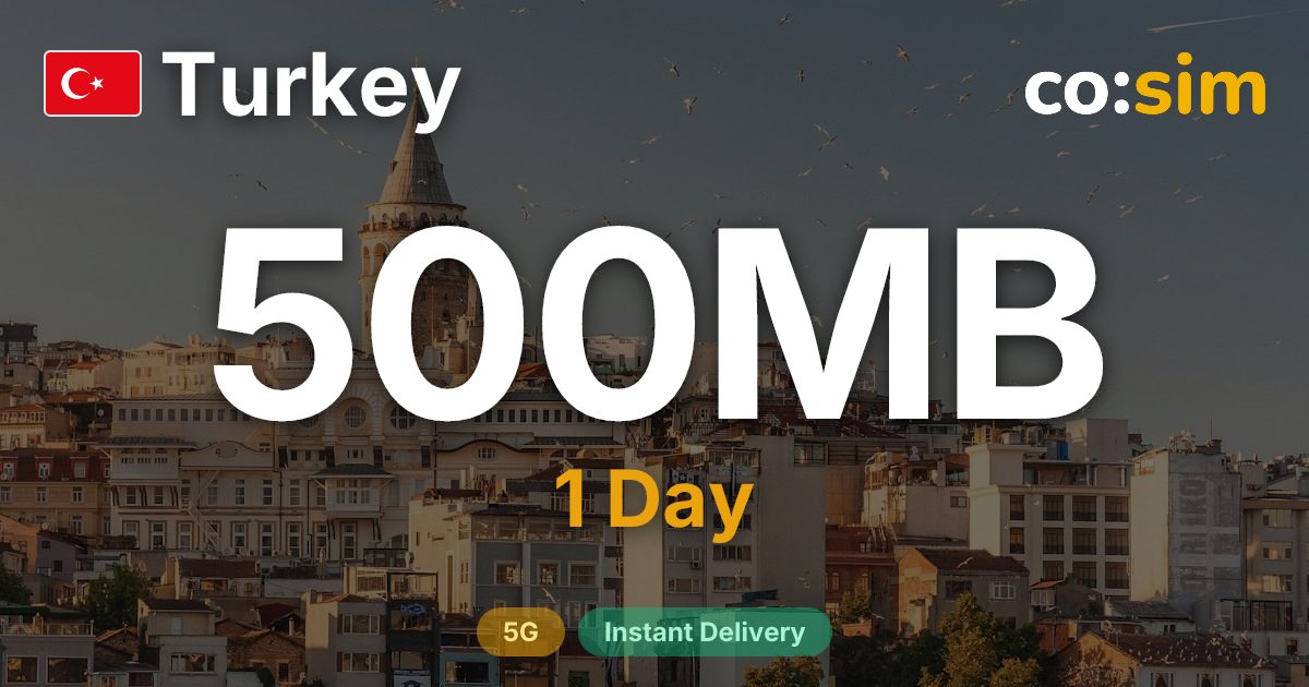 Turquía eSIM — 500MB+∞