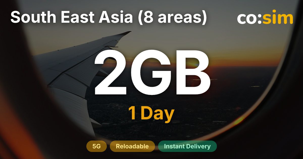 동남아시아 8개 지역 eSIM — 2GB+∞
