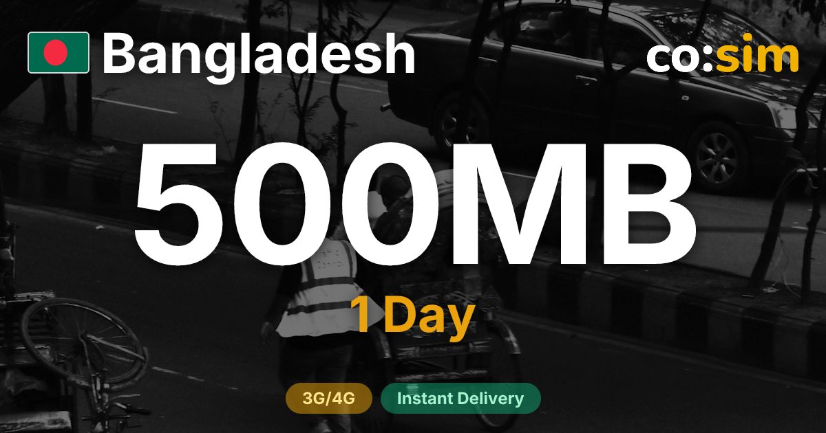 Bangladesh eSIM — 500MB+∞