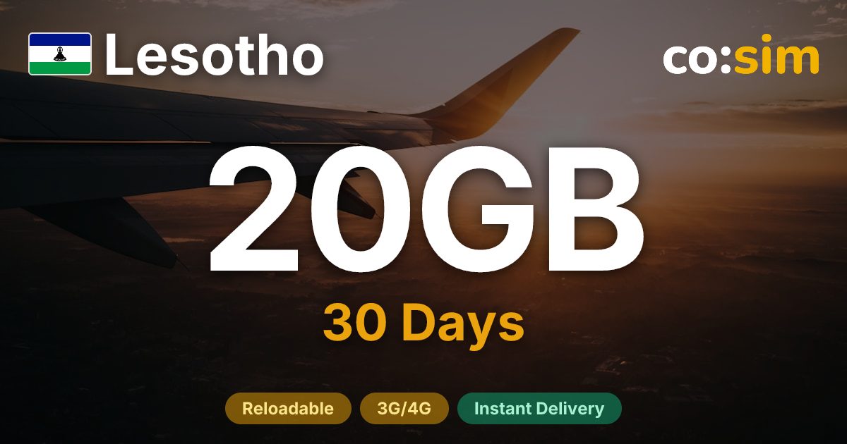 레소토 eSIM — 20GB