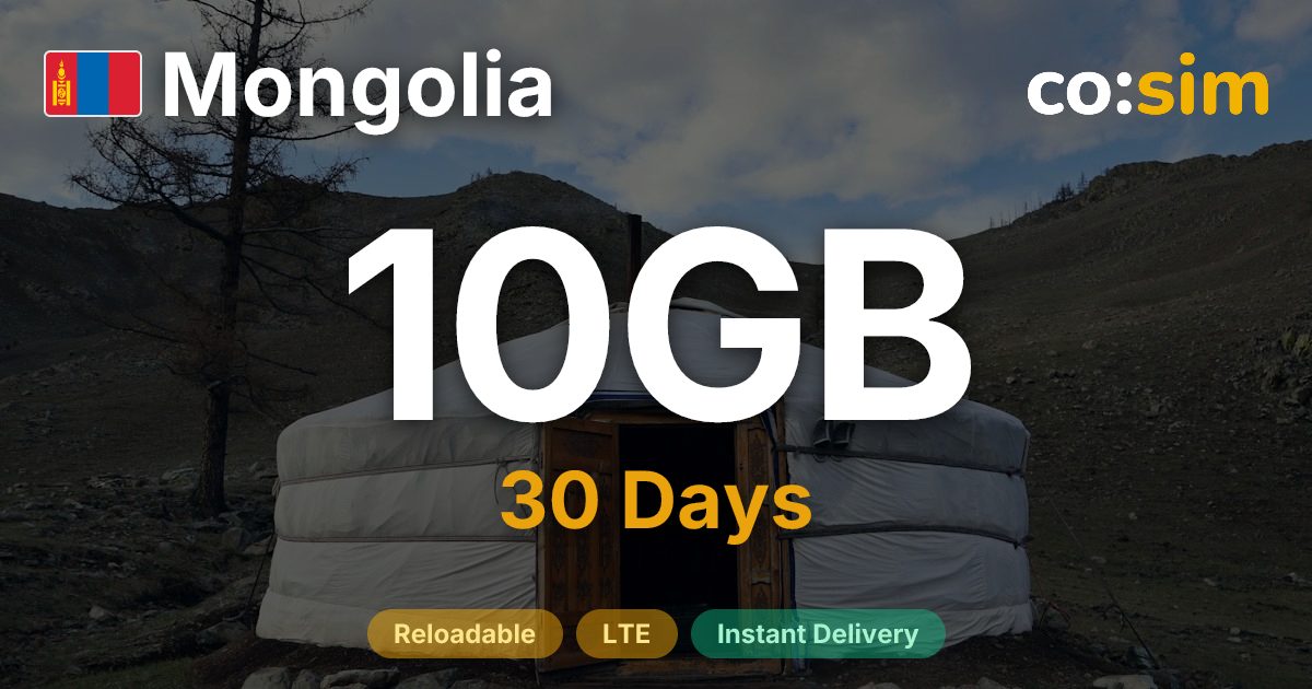 Mongolei eSIM — 10GB