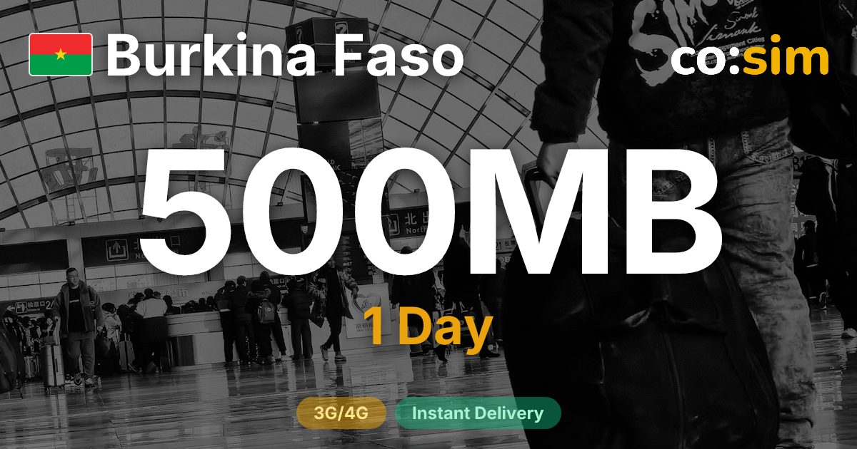 Burkina Faso eSIM — 500MB+∞