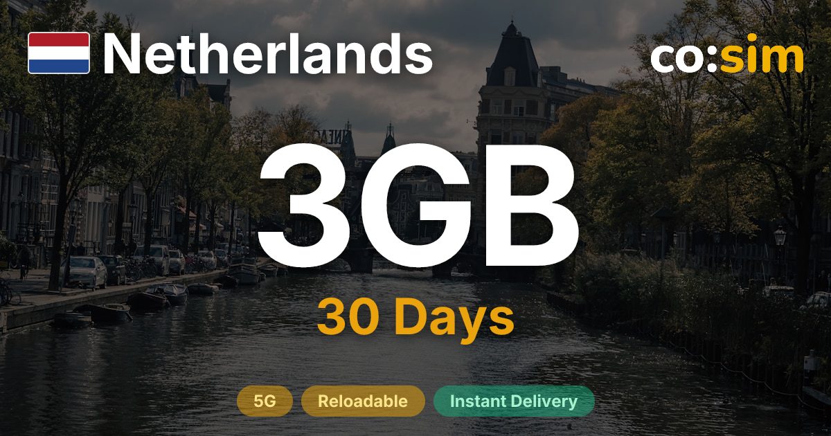 Netherlands eSIM — 3GB
