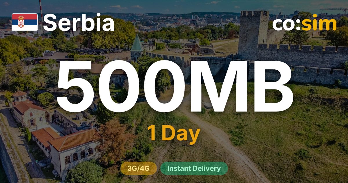 Serbia eSIM — 500MB+∞