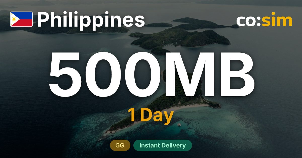 Philippinen eSIM — 500MB+∞
