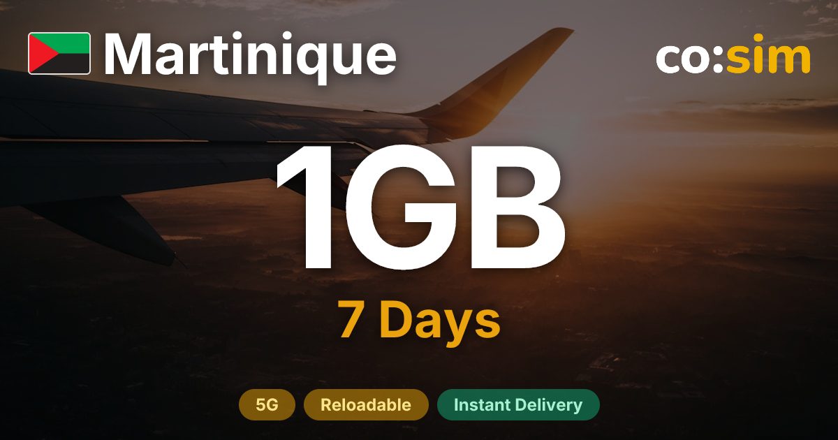 Martinique eSIM — 1GB