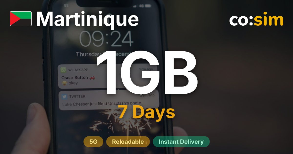 Martinica eSIM — 1GB