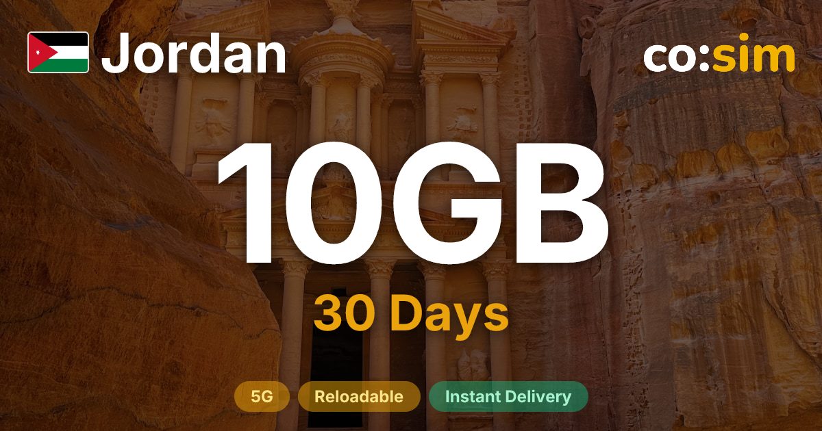 Jordan eSIM — 10GB