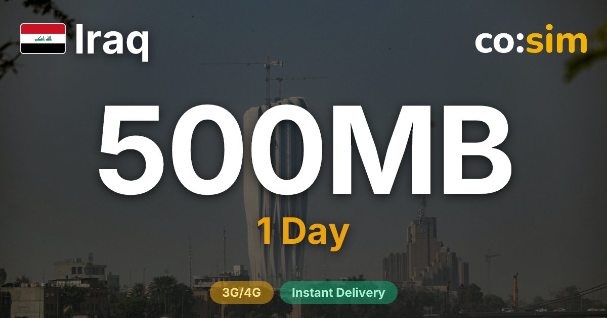 イラク eSIM — 500MB+∞