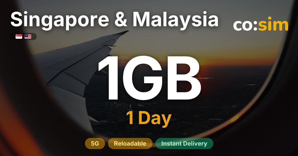 新加坡·马来西亚 eSIM — 1GB+∞