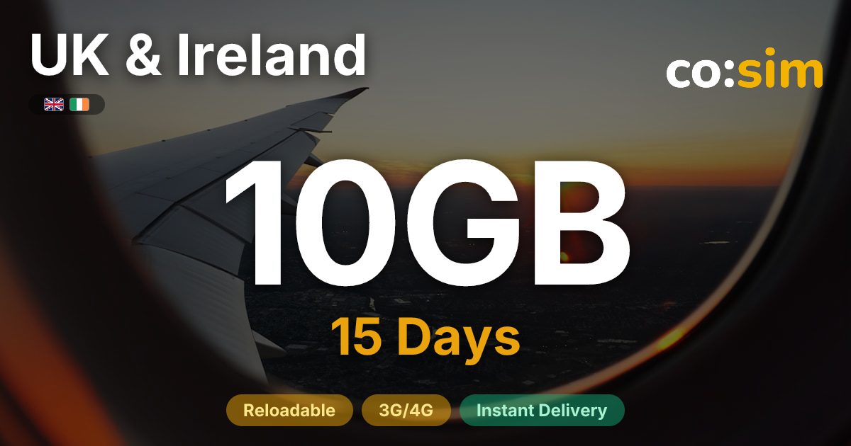 UK & Ireland eSIM — 10GB