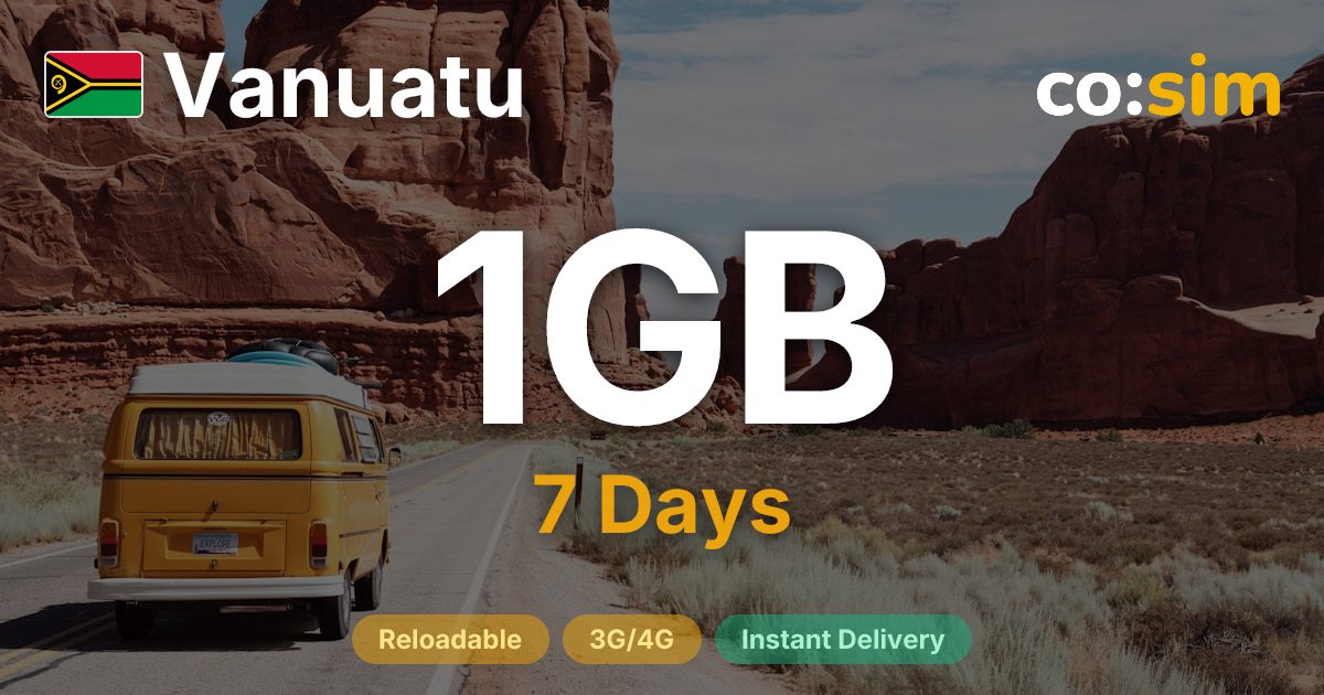 Vanuatu eSIM — 1GB