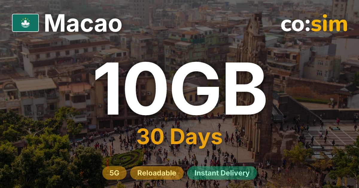 Macau eSIM — 10GB
