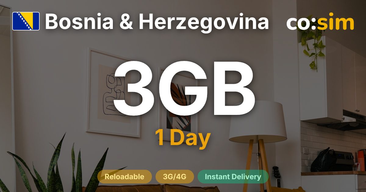 Bosnia & Herzegovina eSIM — 3GB+∞