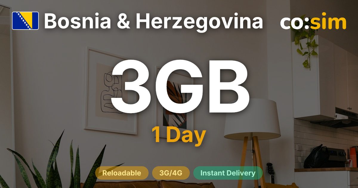 Bosnia y Herzegovina eSIM — 3GB+∞