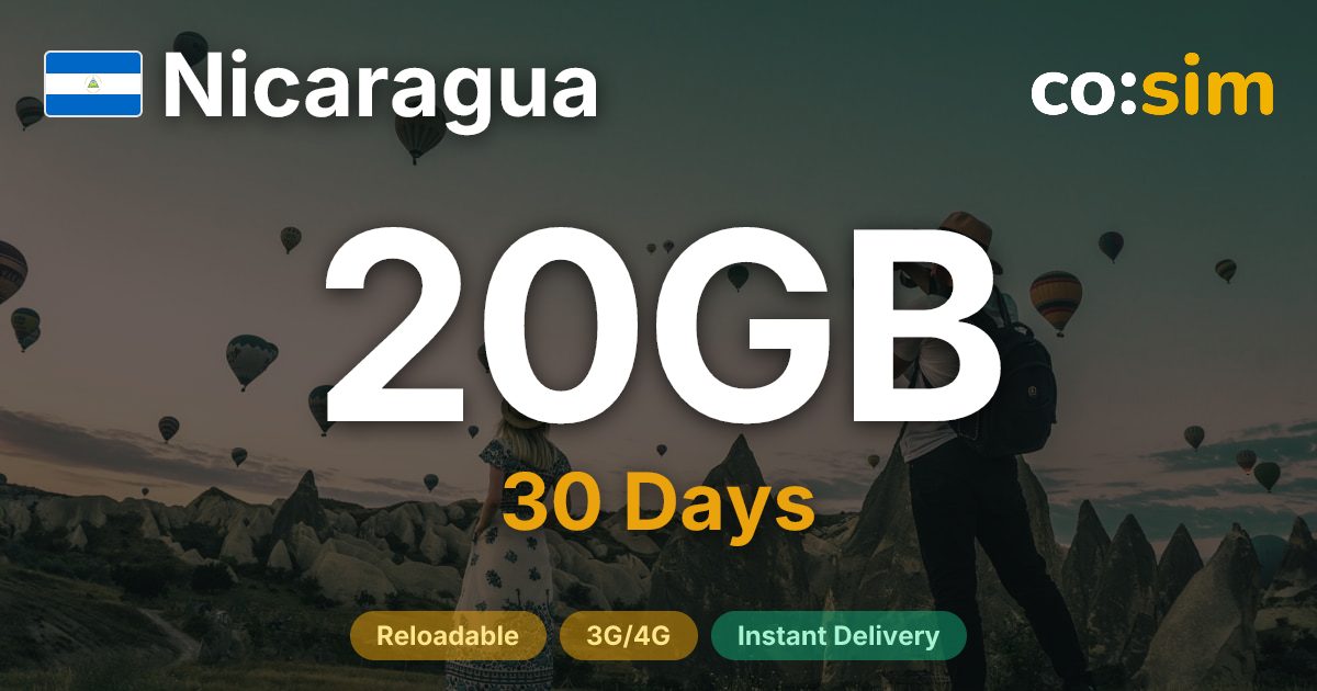 Nicaragua eSIM — 20GB