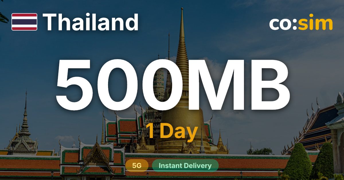 Thailand eSIM — 500MB+∞