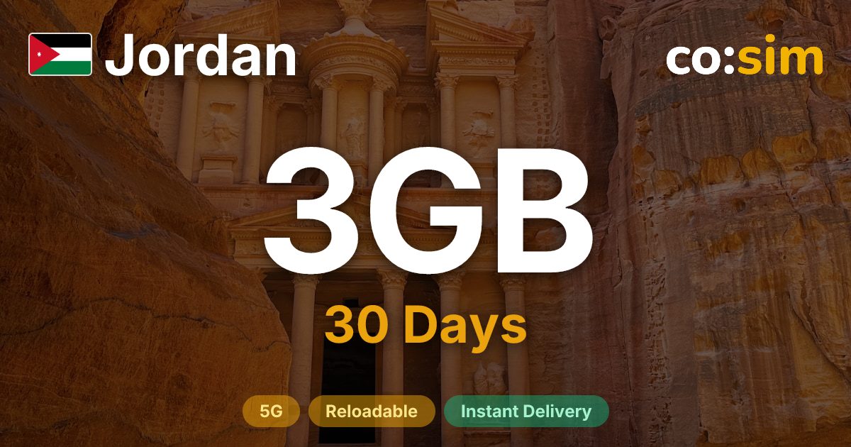 Jordan eSIM — 3GB