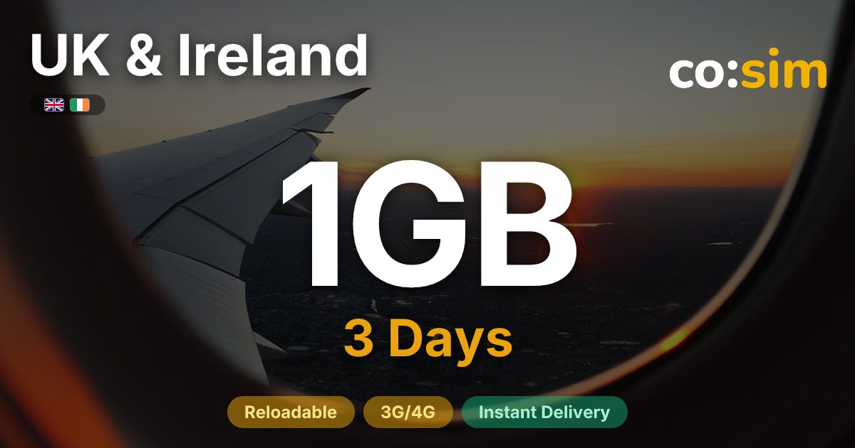 UK & Ireland eSIM — 1GB