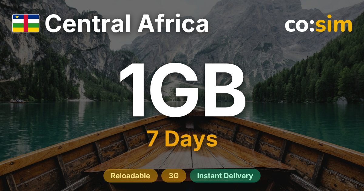 Zentralafrikanische Republik eSIM — 1GB