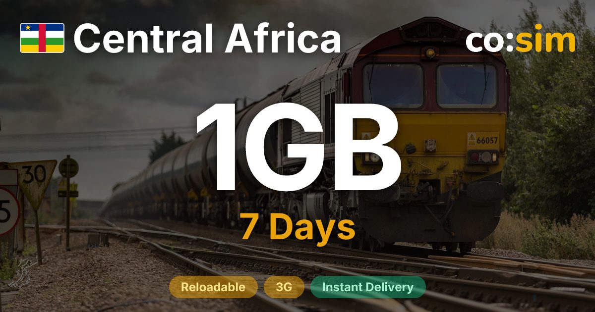 Central African Republic eSIM — 1GB