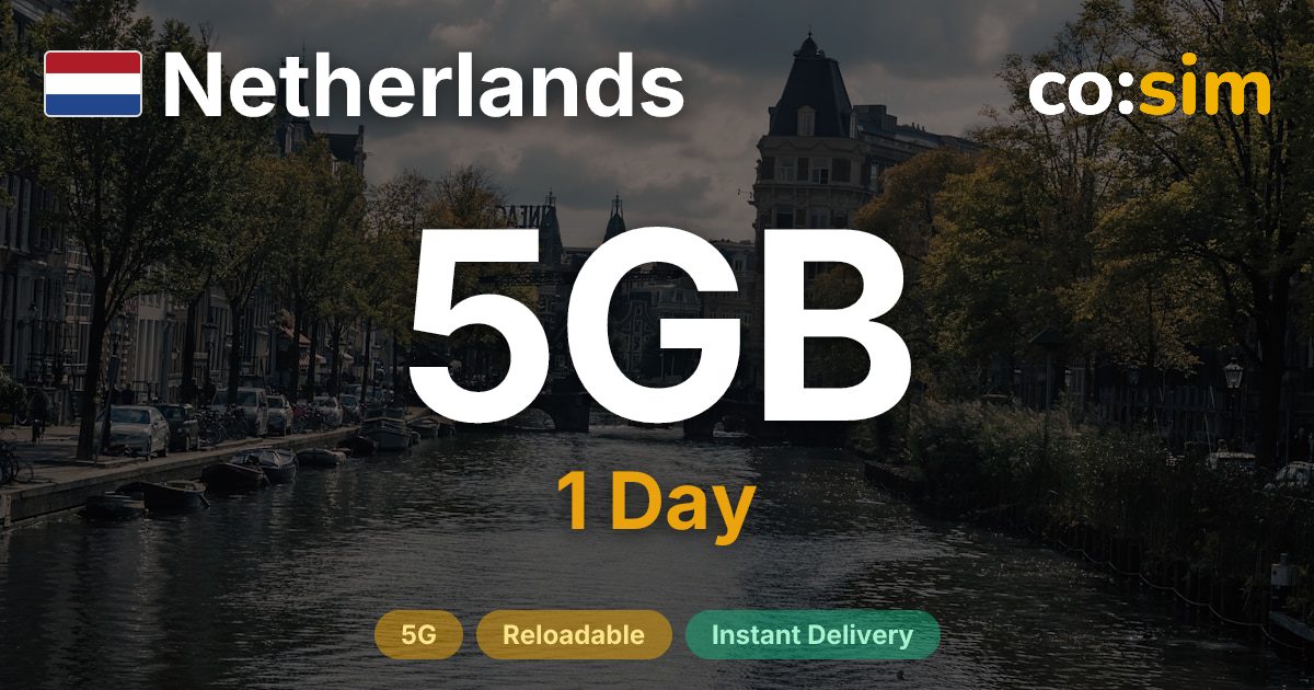 Pays-Bas eSIM — 5GB+∞