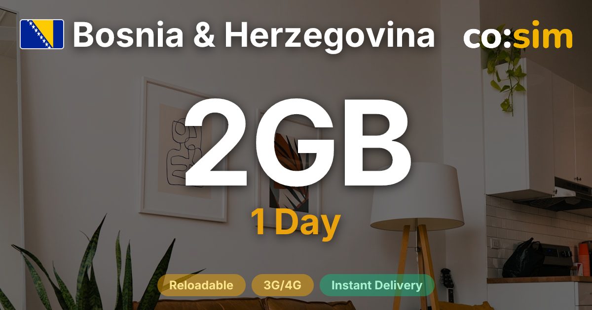 Bosnia & Herzegovina eSIM — 2GB+∞