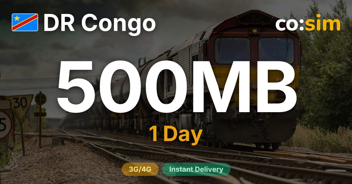 República Democrática del Congo eSIM — 500MB+∞