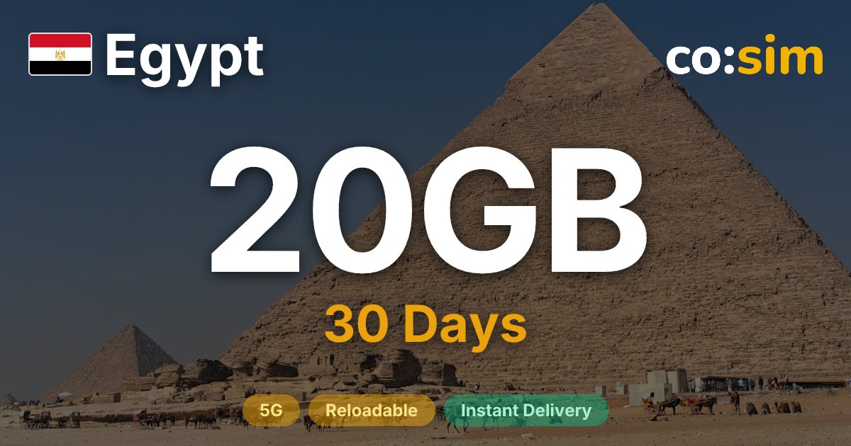 Egypt eSIM — 20GB