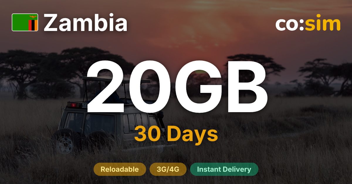 Zambia eSIM — 20GB