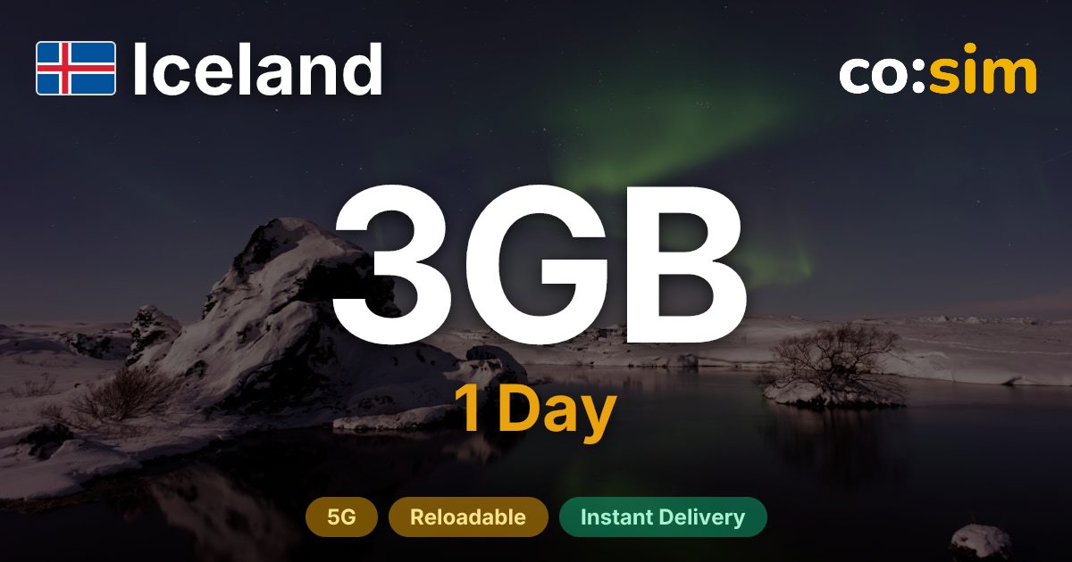 Islande eSIM — 3GB+∞
